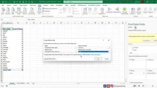 Power Pivot | How to use Multiple tables in pivot table | DAX |Microsoft Excel Malayalam Tutorial смотреть онлайн