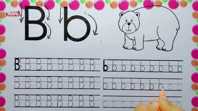 Tracing Alphabet Bb | Alphabets Practice For Toddlers | How to Write Small And Capital Letter Bb смотреть онлайн