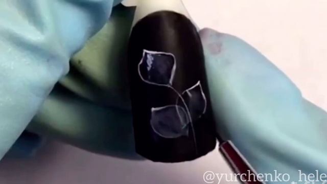 Прозрачные цветы на ногтях / Неоновые цветы смотреть онлайн