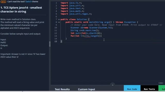 JAVA Hands-on Solutions | TCS Xplore |Smallest Character in String| XploreProgram 2022 смотреть онлайн