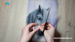 Шерстяная акварель/Лошадка Ромашка/ Как рисовать шерстью