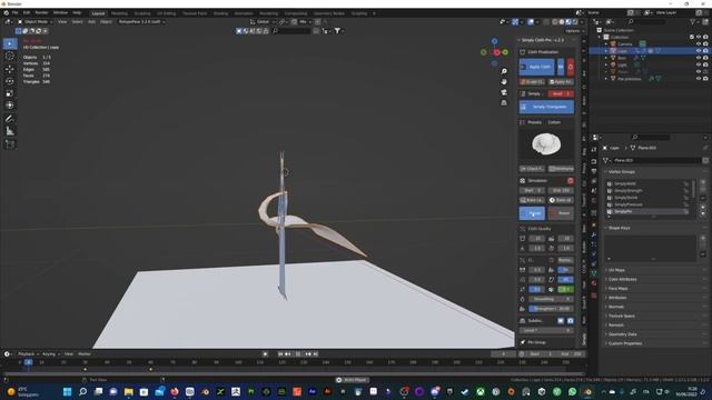 From 2D illustration to 3D animation with Blender - cloth simulation w/ Simply Cloth Pro addon смотреть онлайн