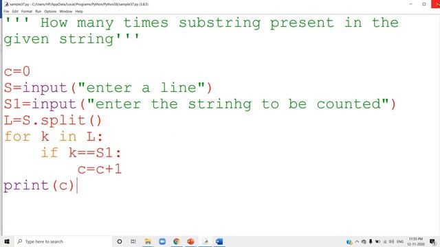 CS11 Chapter 06 Strings in Python Video 07 String Program 2 смотреть онлайн