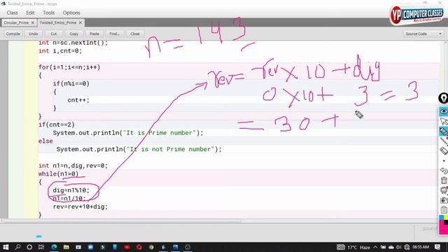 Twisted Prime & Emirp number In Java | Program with & without functions | YP Computer Classes смотреть онлайн