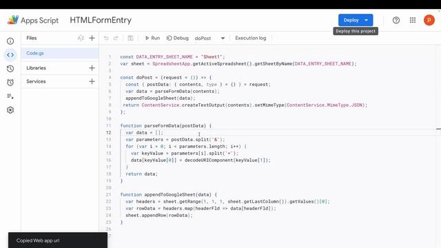 Google Sheets | Data Entry using HTML Form ??#googlesheets #appsscript #dataentry смотреть онлайн