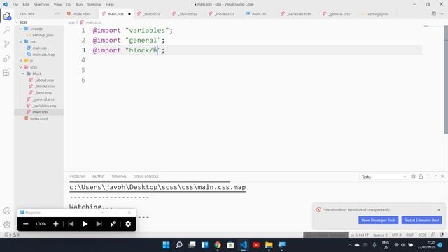 SCSS 2-dars, Partial.scss haqida смотреть онлайн