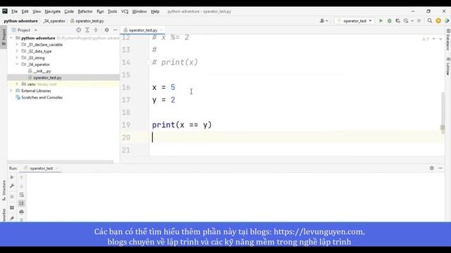 04. Sử dụng toán tử trong Python смотреть онлайн