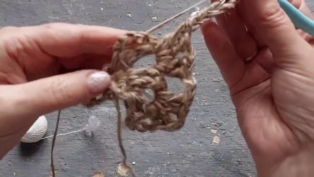 Вяжем крючком #снуля Ажурная ЁЛОЧКА с Бусинками смотреть онлайн