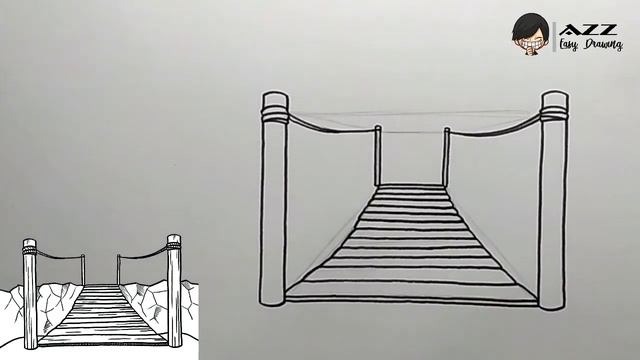 How to draw Rope Bridge step by step смотреть онлайн