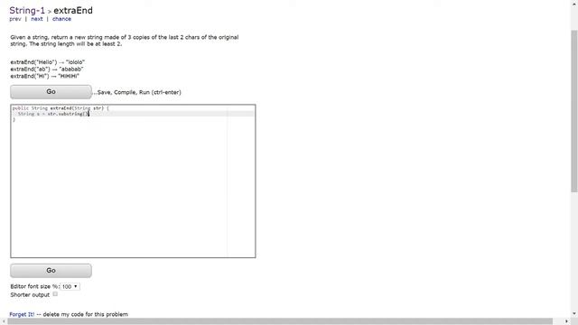 String-1 (extraEnd) Java Tutorial || Codingbat.com смотреть онлайн