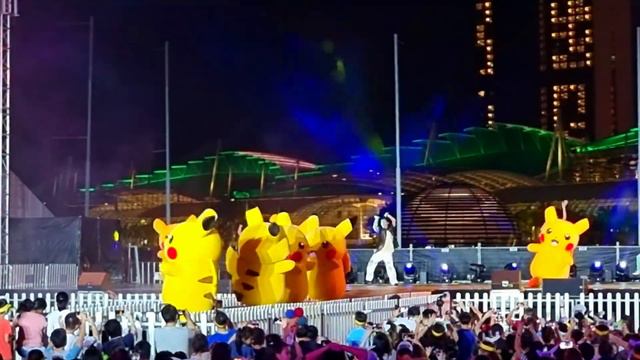 Pikachu Night Show | Pokémon Drone Display | Singapore Marina bay смотреть онлайн