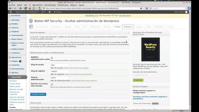 Wordpress, Seguridad para tu Web. Better WP Security. Openinnova. смотреть онлайн