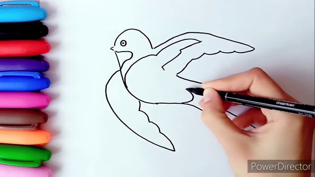 Как легко нарисовать ласточку. смотреть онлайн