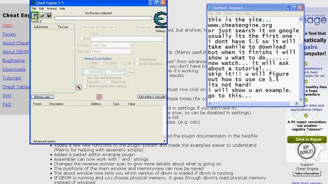 Cheat Engine! how to get and and example! смотреть онлайн
