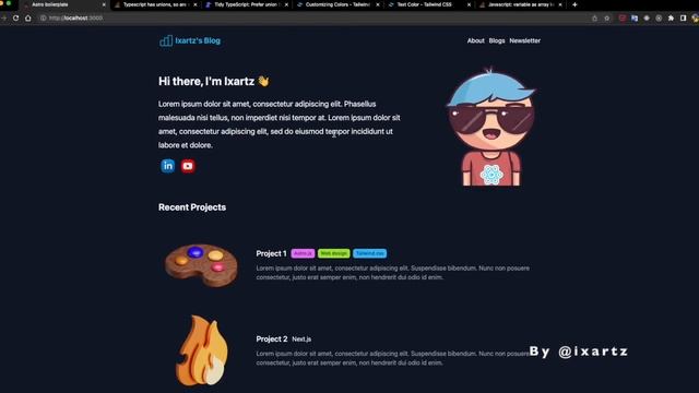 Timelapse of building a Portfolio template built with Astro.build, React and TypeScript смотреть онлайн