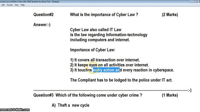 #1 | Society, Law & Ethics | Class 12 Computer Science Python смотреть онлайн