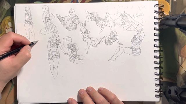 Sketch with me w/ 60~ sec per sketch (study session) [ASMR] смотреть онлайн