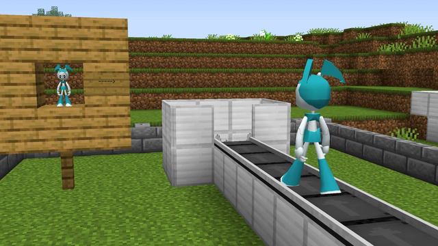 What If YOU USE THE SHREDDER Vs TEENAGE ROBOT In Minecraft NEW SHREDDER JENNY XJ9 TROLLING Animatio