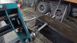 выставляем мобильный расточной станок и растачиваем отверстие