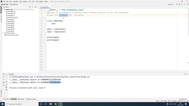 Class and Instance variables - Python OOPs tutorial 1 смотреть онлайн