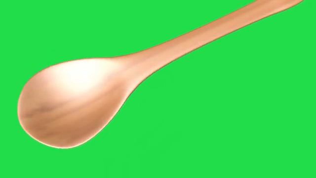 Ложка – футаж на зеленом фоне / Wooden spoon – footage смотреть онлайн