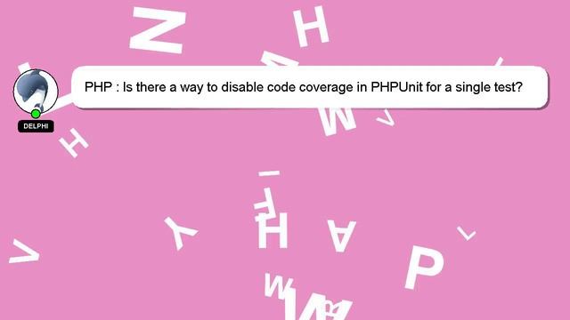 PHP : Is there a way to disable code coverage in PHPUnit for a single test? смотреть онлайн