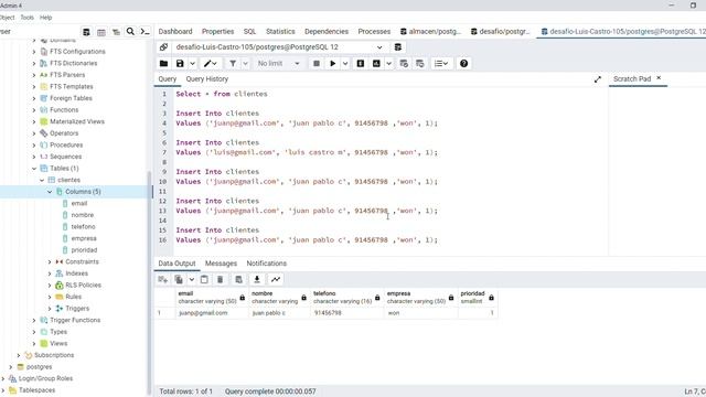 Introducción a base de datos, pgAdmin 4 смотреть онлайн