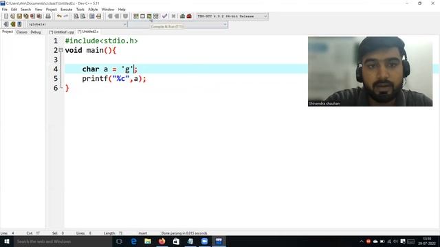 c programming format specifiers | c programming in hindi смотреть онлайн