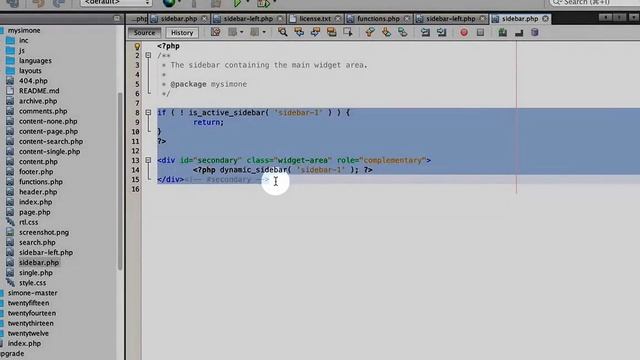Wordpress Tutorials 2015: How to add a sidebar widget to a theme смотреть онлайн