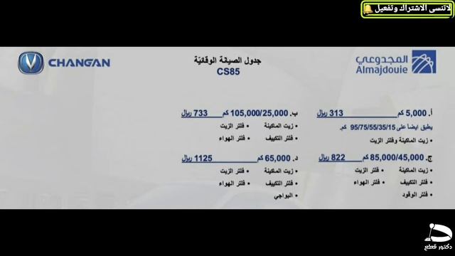 تكاليف الصيانه الدوريه شانجان CS85 2021 | اسعار الصيانه الوقائيه لجميع فئات شانجان смотреть онлайн