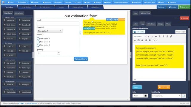 how to create a wordpress estimation form using zigaform | Wordpress Estimation Form builder смотреть онлайн