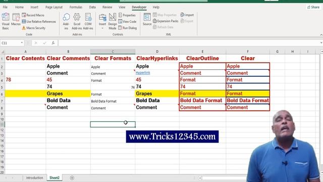 Excel VBA : Clear Method || ClearContents || ClearComments || ClearOutlines || ClearHyperlinks смотреть онлайн