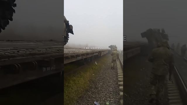 Уничтоженный ЖД состав с военной техникой ВСУ. смотреть онлайн