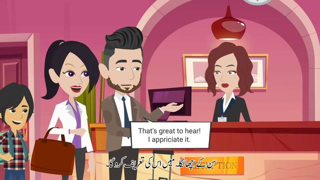 English Conversation At The Hotel ∣ Tenses Practices With Translation ∣ Animated English By Zee