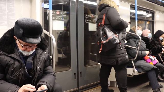 Поездка на новом метропоезде 81-765.4К № 65405 в Казанском Метро . (13.12.2021) смотреть онлайн