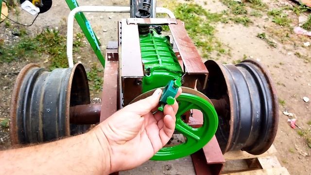 Самодельный мотоблок,как закрепить шкив. смотреть онлайн