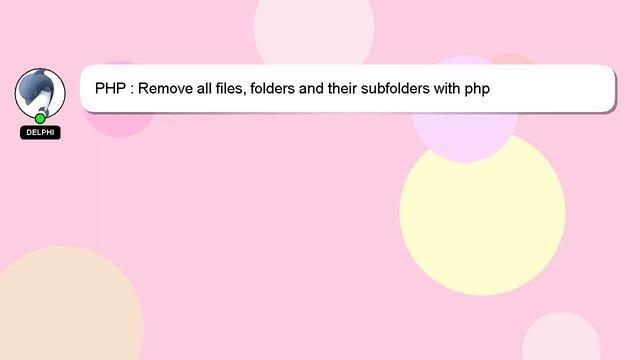 PHP : Remove all files, folders and their subfolders with php смотреть онлайн