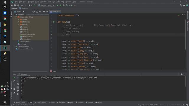 10. Типы переменных и их размеры в памяти смотреть онлайн