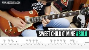 Sweet Child O' Mine Guitar Solo With TAB