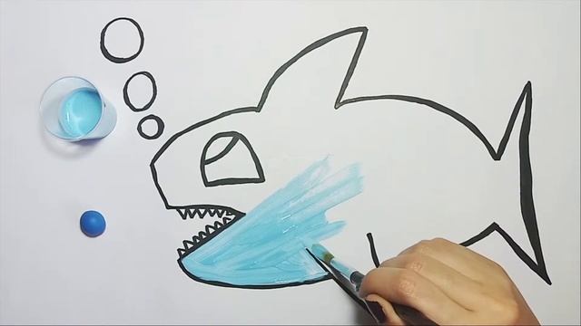 Baby Shark, drawing and coloring with plasticine for Toddlers, Kids | Dolly Art✍ツ смотреть онлайн