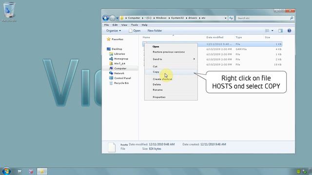 Windows 7 Ultimate 64 bit - How to edit host file - www.vid4.us смотреть онлайн