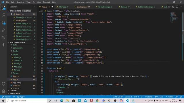 Understand Code Splitting Route Based in React | React Router DOM Route Based Code Splitting смотреть онлайн