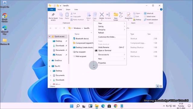 How To Restore Missing Documents Folder In Send To Option On Windows 11 | Restore Documents Folder