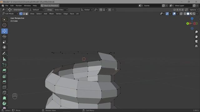 30. Blender. Screw, Wireframe (Edit Mode) смотреть онлайн