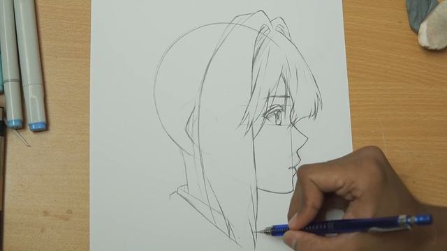 How To Draw Anime Face (SIDE VIEW) смотреть онлайн