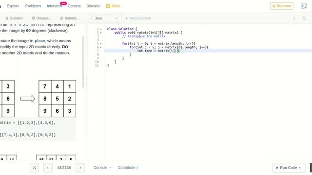 Rotate Image (Leetcode) смотреть онлайн