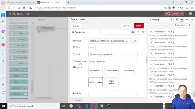 13 Our First Data on our Node RED Dashboard смотреть онлайн