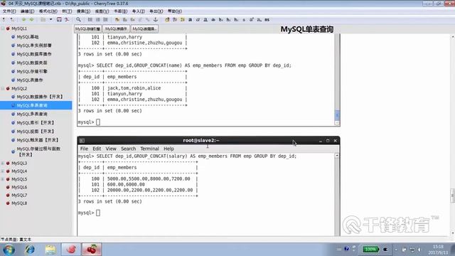 千锋Linux教程：20 MySQL数据操作DQL 单表查询—集合 分组 正则 смотреть онлайн