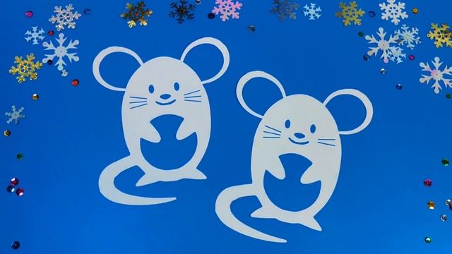 Вытынанка МЫШЬ 2020 с символом НОВОГО ГОДА / 2 Easy ideas handmade paper decorations for New Year смотреть онлайн
