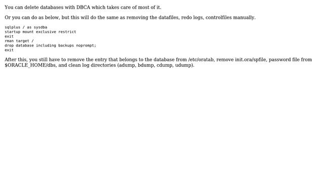 Delete an oracle instance, the right way (2 Solutions!!) смотреть онлайн